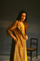 Sally Jacket in Antique Gold Handloom Tissue Antique Gold color