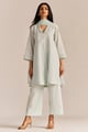 Soothing Sea Woven Cotton Kurta Set Soothing Sea color