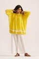 Lemon Yellow Embroidered Shirt Lemon Yellow color