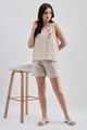 Beige Emb Top Beige color