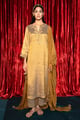 Honey Mustard and Vintage Gold Tissue Kurta Set Gold color