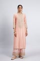 Aadirah - Embroidered Kurta Set with Side Pockets Carnation Pink color