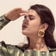 Tile Earrings Gold color