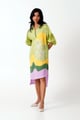 Multi Oaks - Cornfield Midi Dress Green/Yellow color