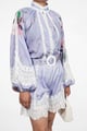 Washed Indigo Lacework Co-Ord Set lavender color