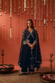 Sur - Velvet Blue Anarkali Set Blue color