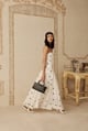 Ivory Polka Dot Strapless Tiered Midi Dress - Sage by Mala - Image 1