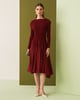 Minsk Dress Maroon color