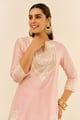 Sara - Short Kurta with Salwar Blush Pink color
