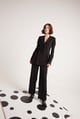 Black Pep'Lum Pulse Blazer Set Black color