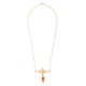 Step Lattice Neck Chain - Orange Orange color