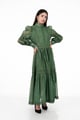 Wimbledon Green Cutwork Dress Green color