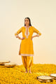 Aminah- Kurta with Dhoti Glaze Mustard color