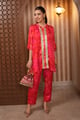 Kainaat Kurta Set Red color