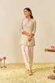 Sara - Short Kurta with Salwar Daisy Ivory color