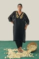 The Flush Femme Kurta Set - Black Black color