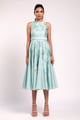 Aqila - Sleeveless Midi Gown Mint Blue color