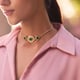 Rumeli Geometric Choker Green/Gold color