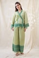 Noorani Embellished Angarkha Set Green color