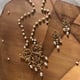 Tara Pendent Necklace Set Gold/Pink color