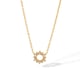 Minimalistic Cubic Zirconia Sun Necklace, Diana Gold color