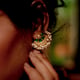 Nazaakat Studs Green/Gold color