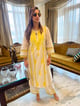 Off White Cotton Cutwork Kurta Off White/Yellow color