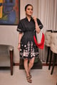 Abigail Embroidered Dress Black color