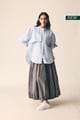 Mizo Trench Shirt Powder Blue color