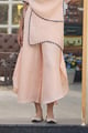 The Fifer Flared Palazzos Peach color