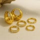 Hoop Waterproof Earring Set, Pappilon Gold color