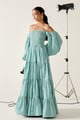 Beth Dress Green/White color