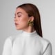 Flora Studs Gold Gold color