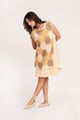 Crochet Floral Dress Yellow color