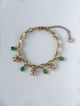 Bow Crystal Pre-Made Charm Bracelet Sea Green color