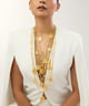 Layered Mor Coin Haar Gold color
