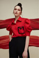 Pocket Square Shirt Bright Red color