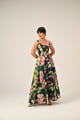 Meadowlight Maxi Dress Green/Pink color