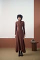 Cocoa Drape Dress Brown color