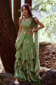 Malika Saree Set Green color
