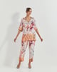 Pink Tunic with Pants in Georgette Pink color