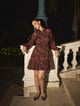 Arabelle Printed Midi Wine color
