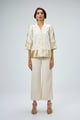Mirena Co-Ord Set Ivory/Gold color