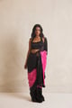 Zara Saree Black/Pink color