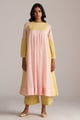 Dusty Citron And Powder Pink Co-Ord Set Yellow/Pink color