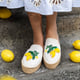 Lemoncello Espadrilles Platforms White/Yellow/Green color