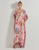 Multicolor Petal Prism Printed Kaftan Pink color