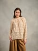 Bianca Jacquard Blouse Beige color