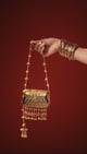 Jhumoti -Handbag Gold/White color