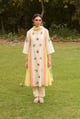 Forget Me Not Kurta Set Beige color
